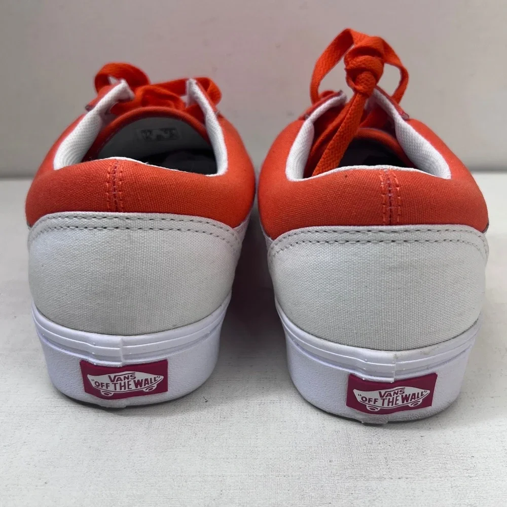 Vans Old Skool ComfyCush Customs Orange White‎ Mens 7.5 Womens 9 Sneakers